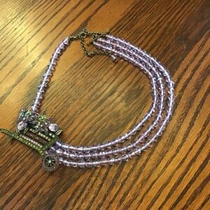 Pink crystal necklace